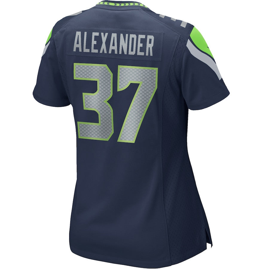 Shaun Alexander 37 Seattle Seahawks Game Retired Jersey – College Navy JS2827