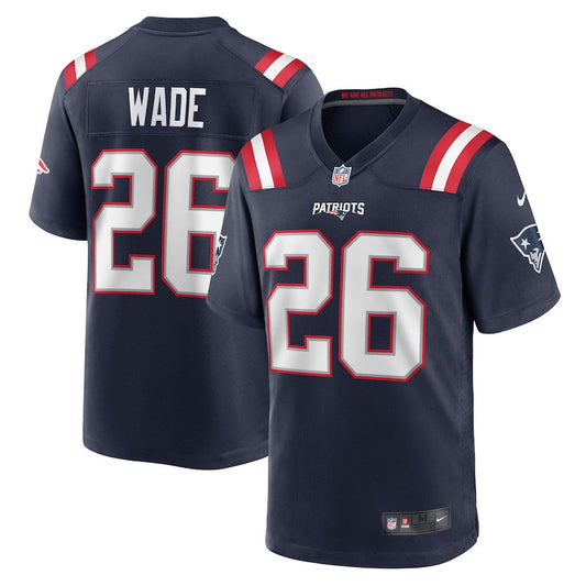 Shaun Wade 26 New England Patriots Game Jersey – Navy JS9375