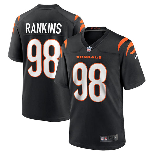 Sheldon Rankins 98 Cincinnati Bengals Game Jersey – Black JS6640