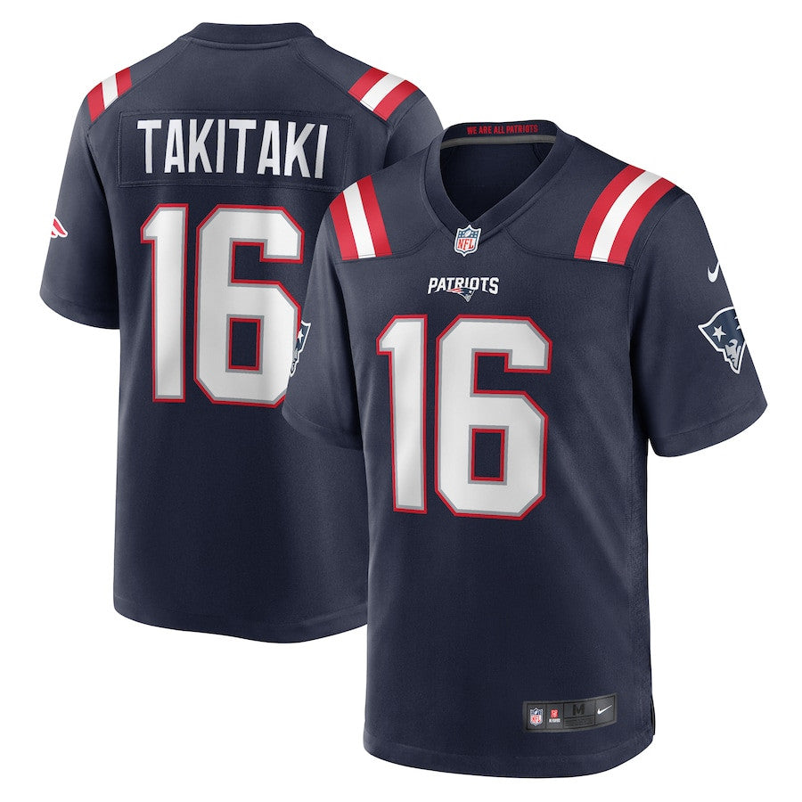 Sione Takitaki 16 New England Patriots Team Game Jersey – Navy JS4546