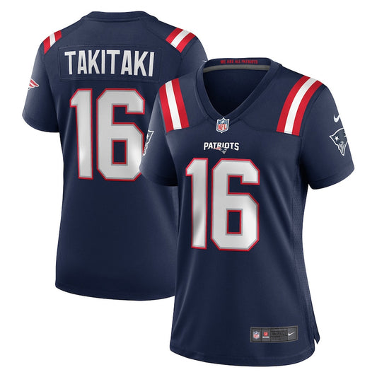Sione Takitaki 16 New England Patriots Team Game Jersey – Navy JS8819