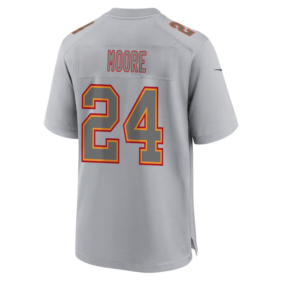 Skyy Moore 24 Kansas City Chiefs Super Bowl LVIII Champions 4X Atmosphere Fashion Game Jersey – Gray JS2071
