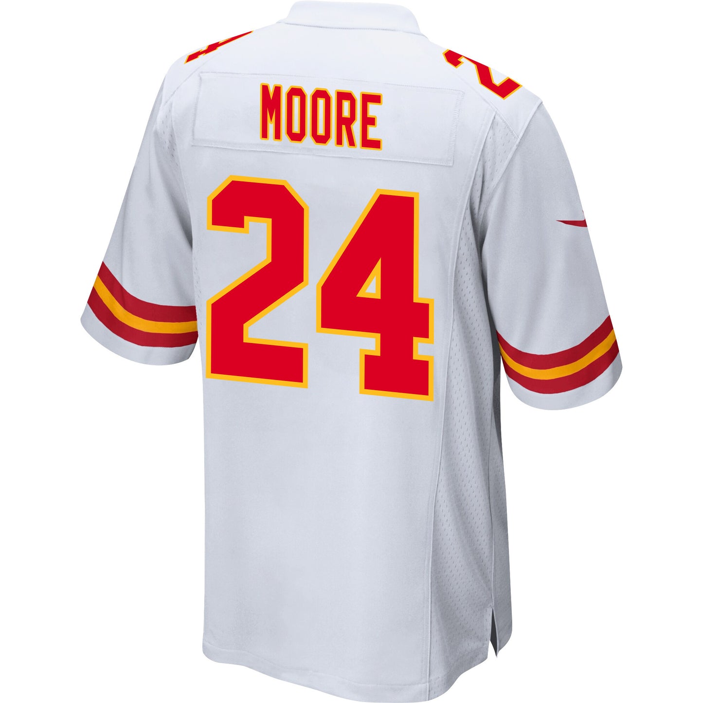 Skyy Moore 24 Kansas City Chiefs Super Bowl LVIII Champions 4X Game Jersey – White JS5784