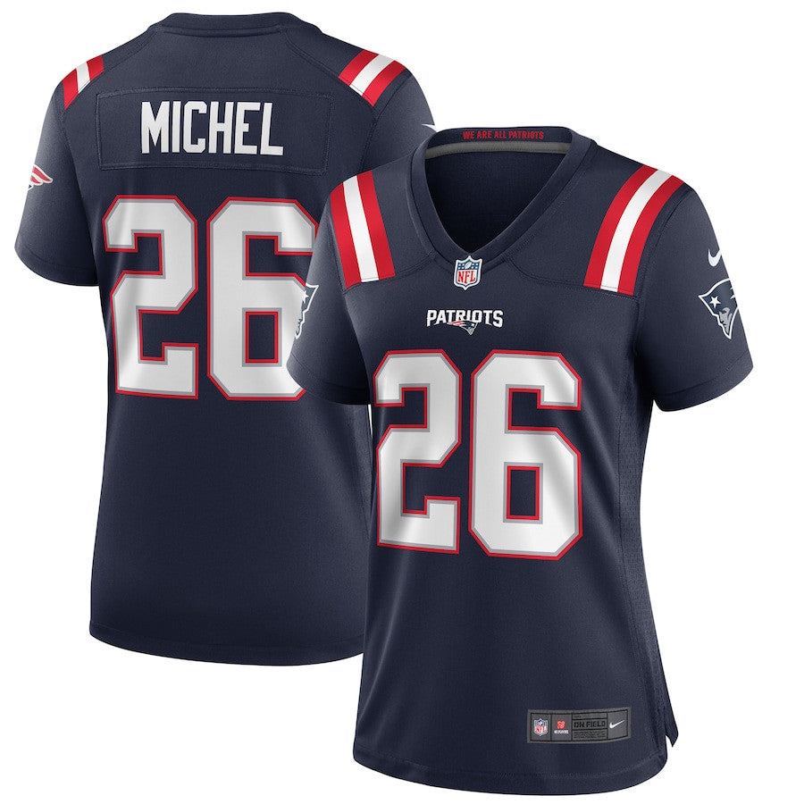 Sony Michel 26 New England Patriots Game Jersey – Navy JS9557