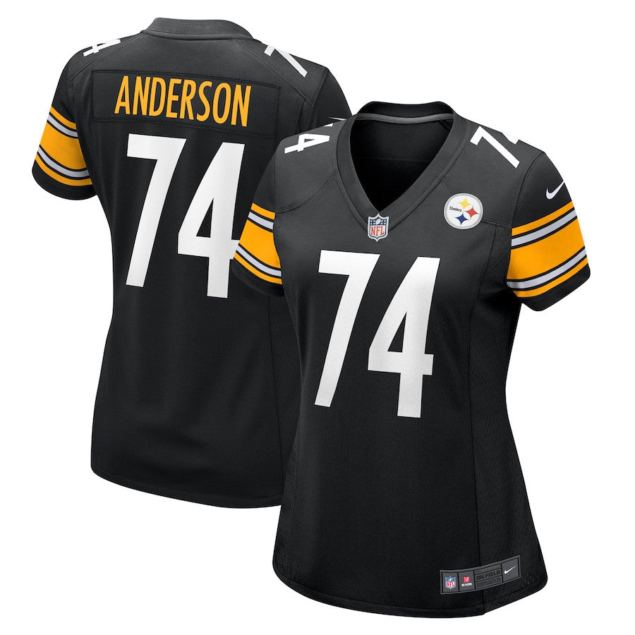Spencer Anderson 74 Pittsburgh Steelers Game Jersey – Black JS5095