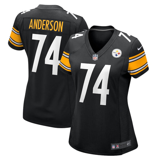 Spencer Anderson 74 Pittsburgh Steelers Game Jersey – Black JS5095