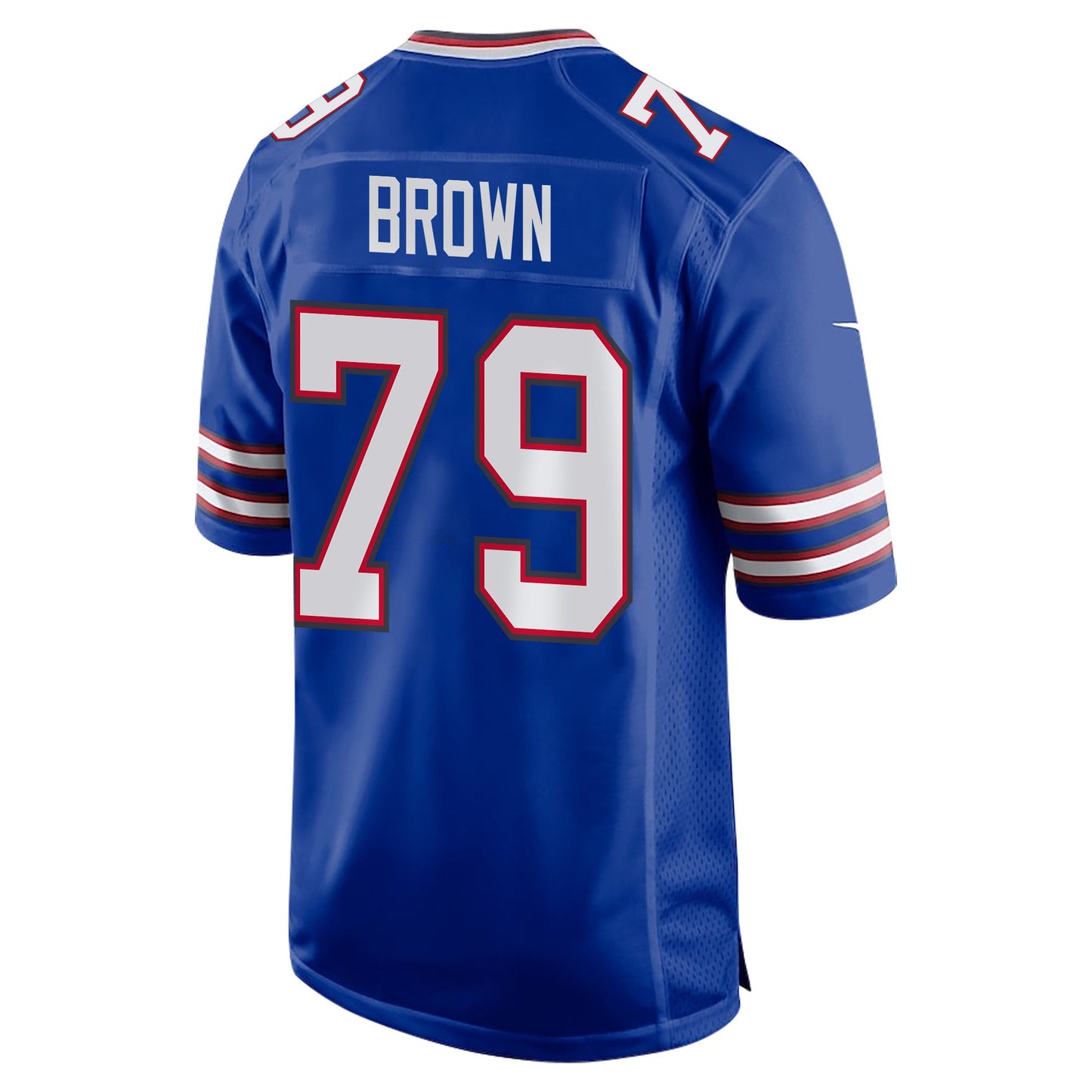 Spencer Brown 79 Buffalo Bills Super Bowl LIX Champions Patch 'New Orleans Jersey – Royal
