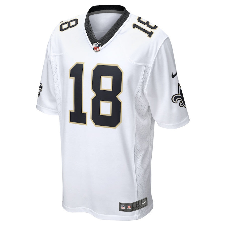 Spencer Rattler 18 New Orleans Saints Game Jersey – White JS4026