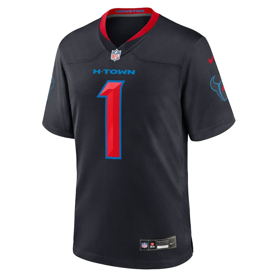 Stefon Diggs 1 Houston Texans Alternate Game Jersey – Navy JS9852