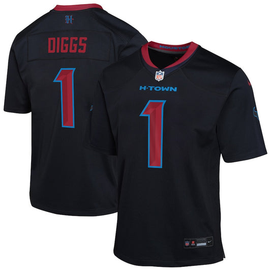 Stefon Diggs 1 Houston Texans Alternate Player Game Jersey – Navy JS6462