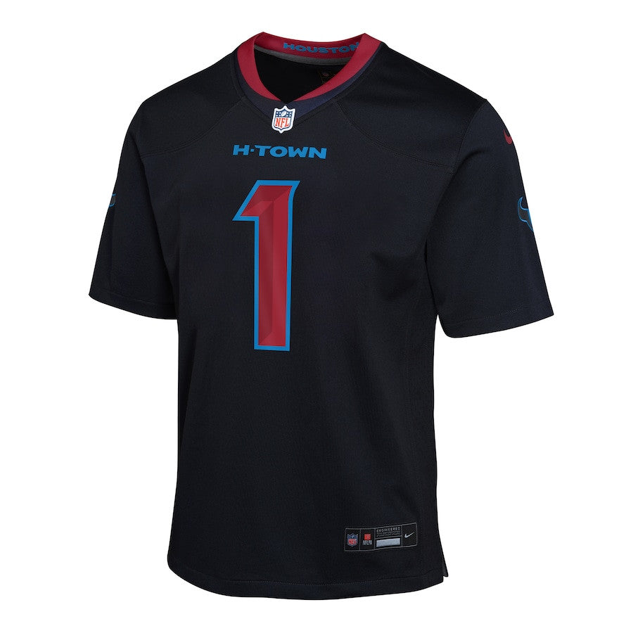 Stefon Diggs 1 Houston Texans Alternate Player Game Jersey – Navy JS6462