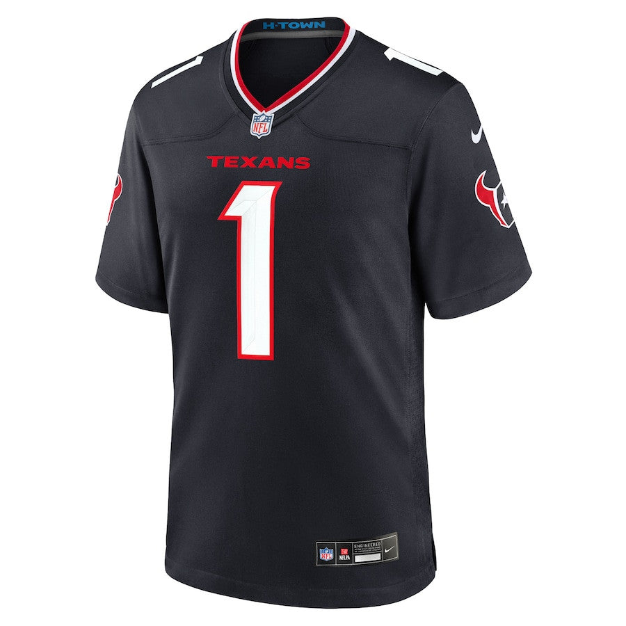 Stefon Diggs 1 Houston Texans Game Jersey – Navy JS5122