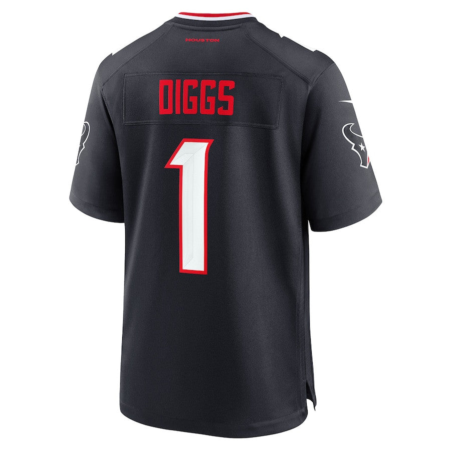 Stefon Diggs 1 Houston Texans Game Jersey – Navy JS5122