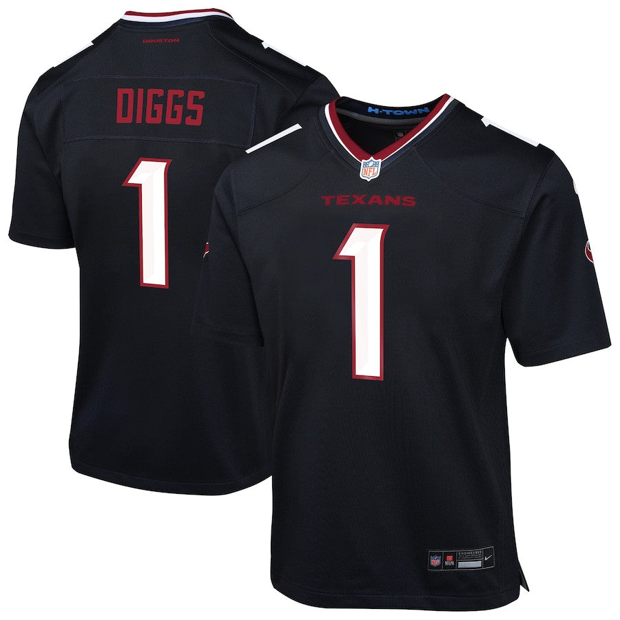 Stefon Diggs 1 Houston Texans Team Player Game Jersey – Navy JS2385
