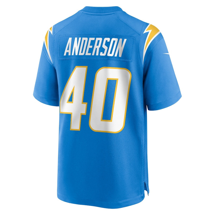Stephen Anderson 40 Los Angeles Chargers Game Jersey – Powder Blue JS8766