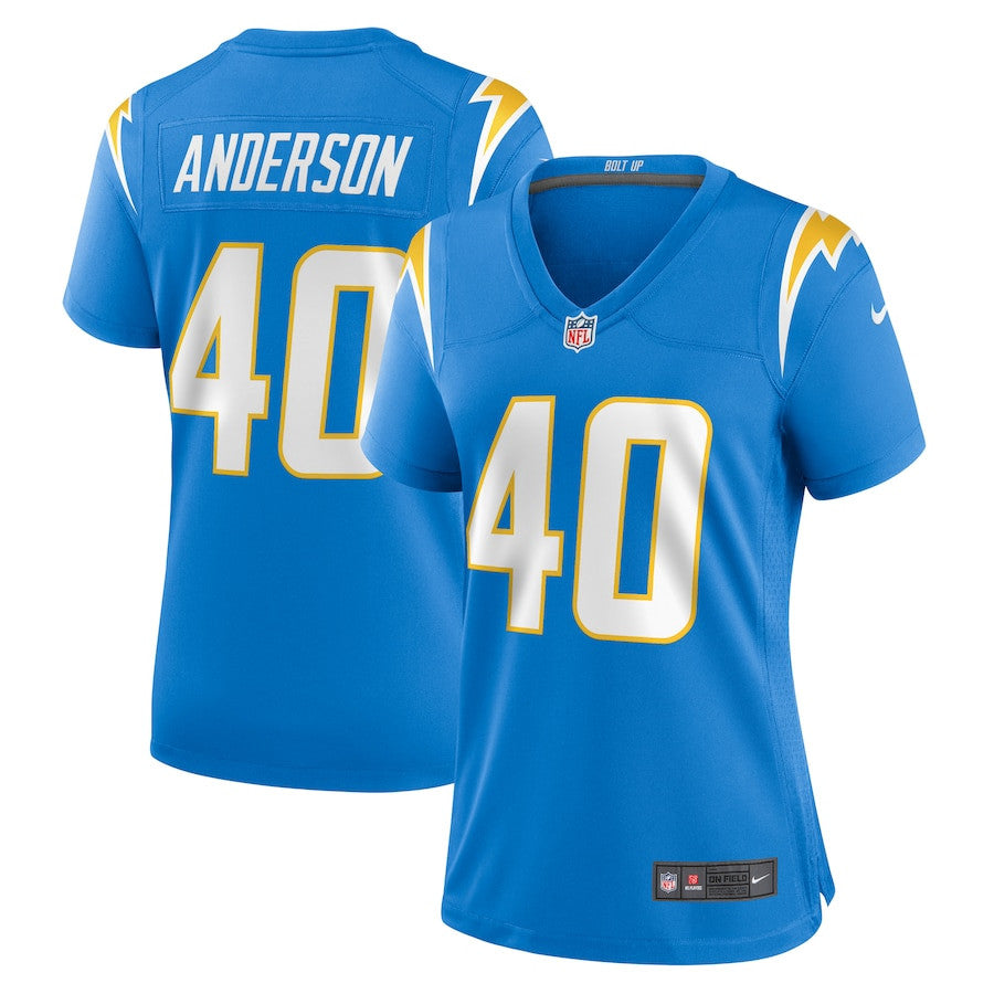 Stephen Anderson 40 Los Angeles Chargers Game Jersey – Powder Blue JS7818