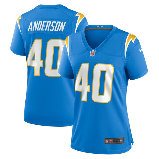 Stephen Anderson 40 Los Angeles Chargers Game Jersey – Powder Blue JS7818
