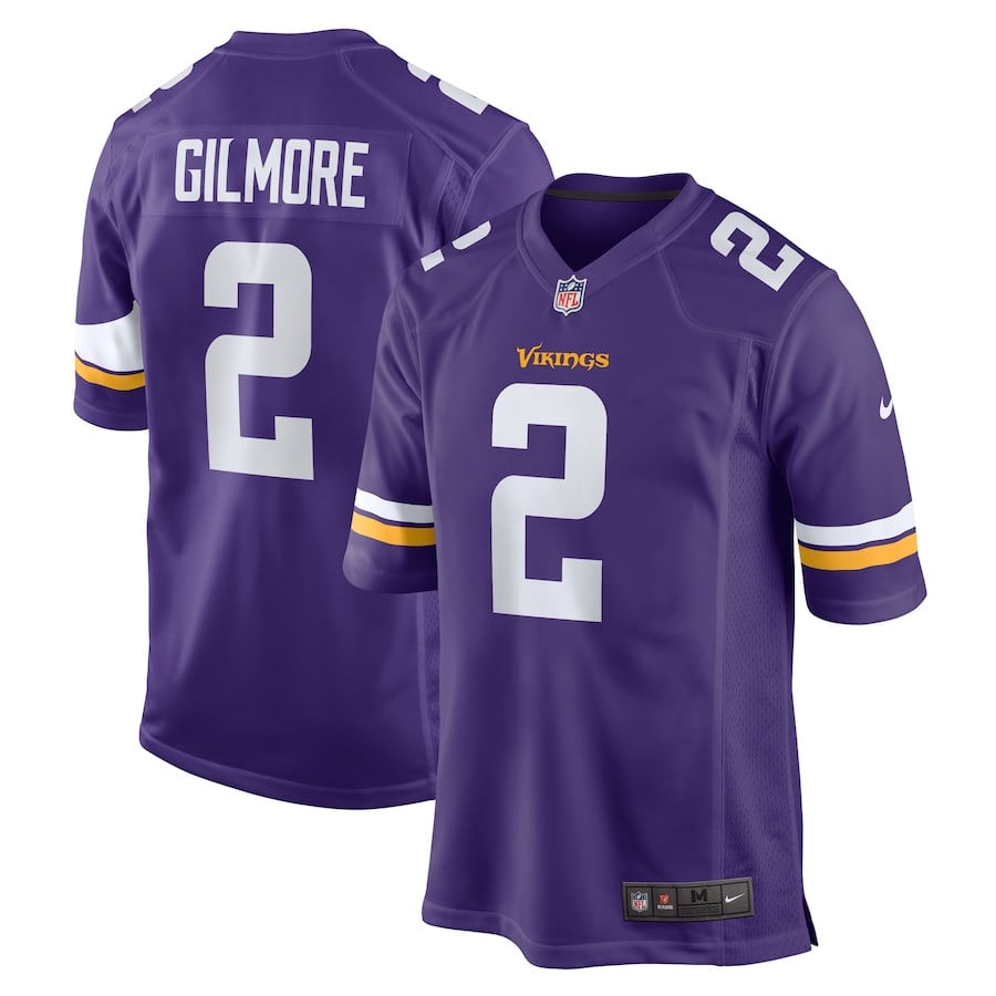 Stephon Gilmore 2 Minnesota Vikings Game Jersey – Purple JS4912