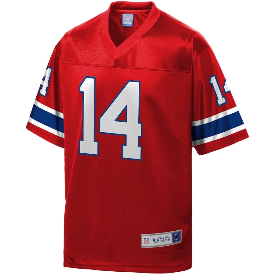 Steve Grogan 14 New England Patriots Pro Line Vintage Retired Jersey – Red JS7073