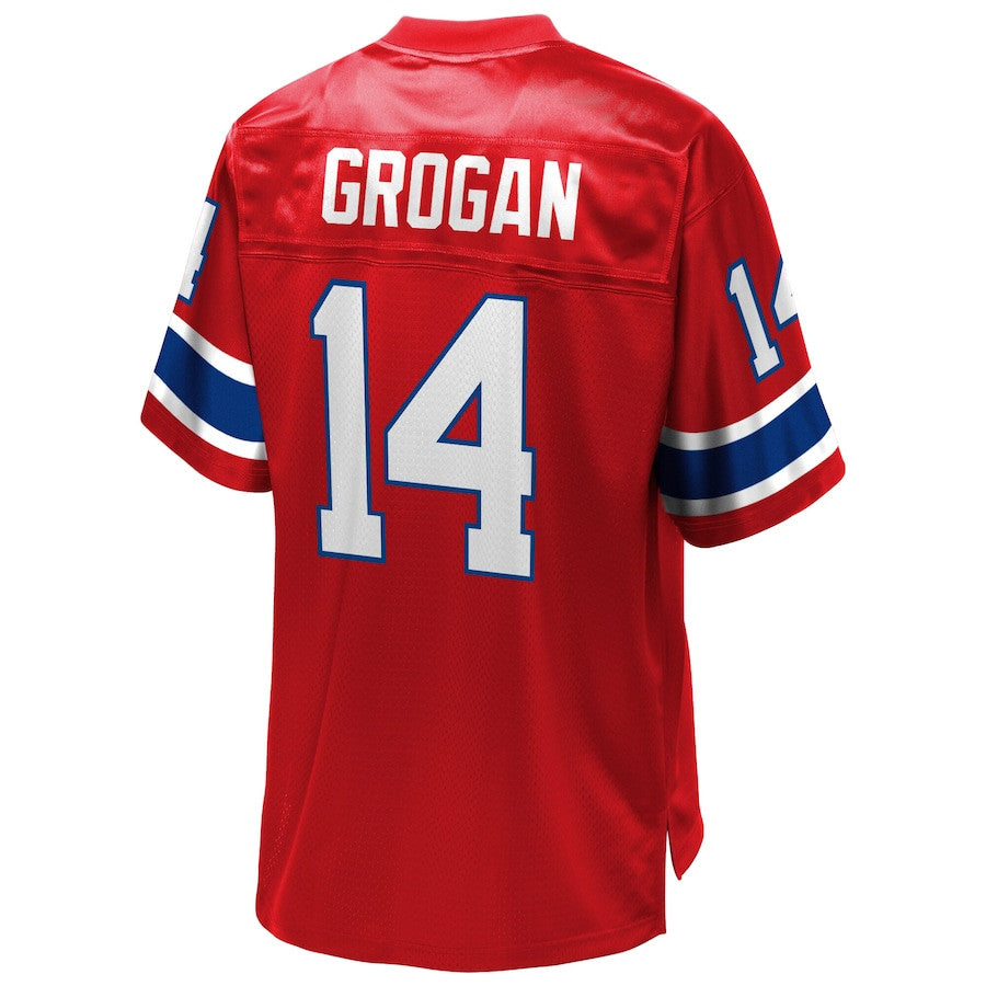 Steve Grogan 14 New England Patriots Pro Line Vintage Retired Jersey – Red JS7073