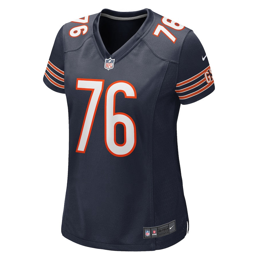 Steve McMichael 76 Chicago Bears Retired Player Game Jersey – Navy JS8626