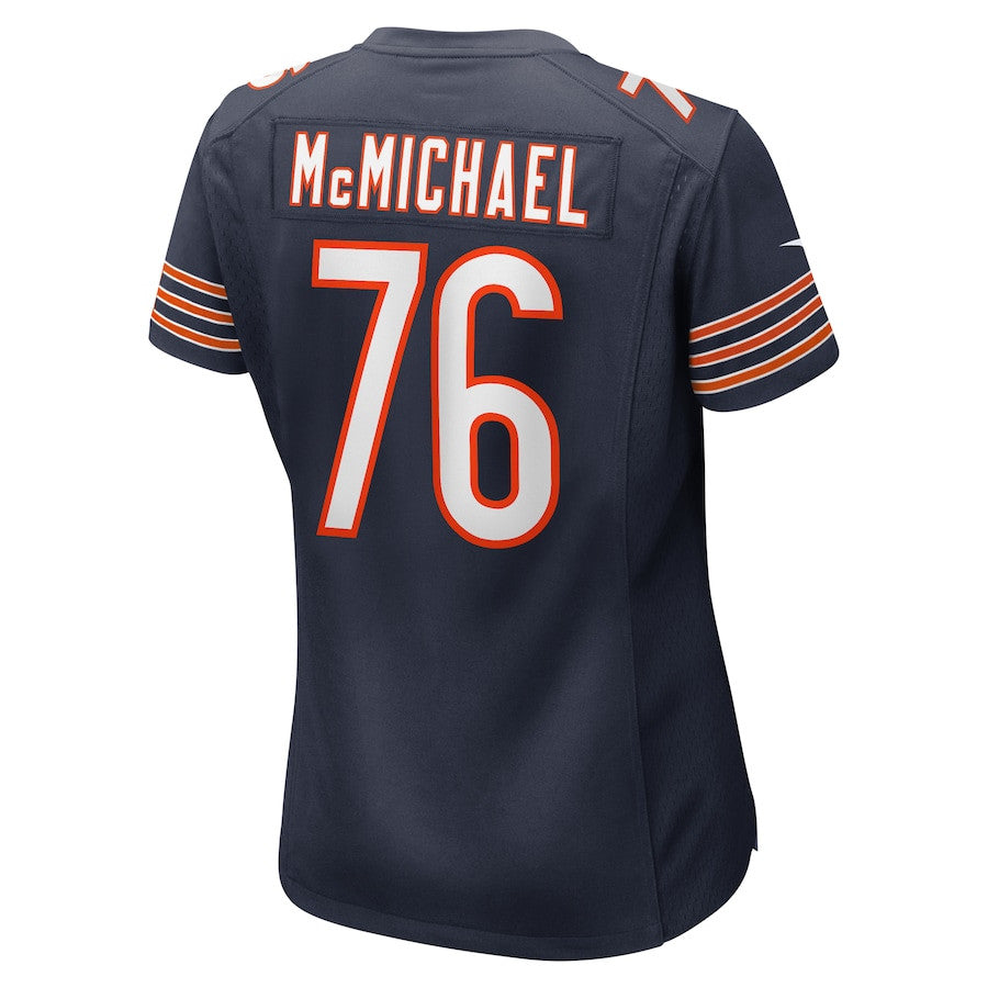 Steve McMichael 76 Chicago Bears Retired Player Game Jersey – Navy JS8626