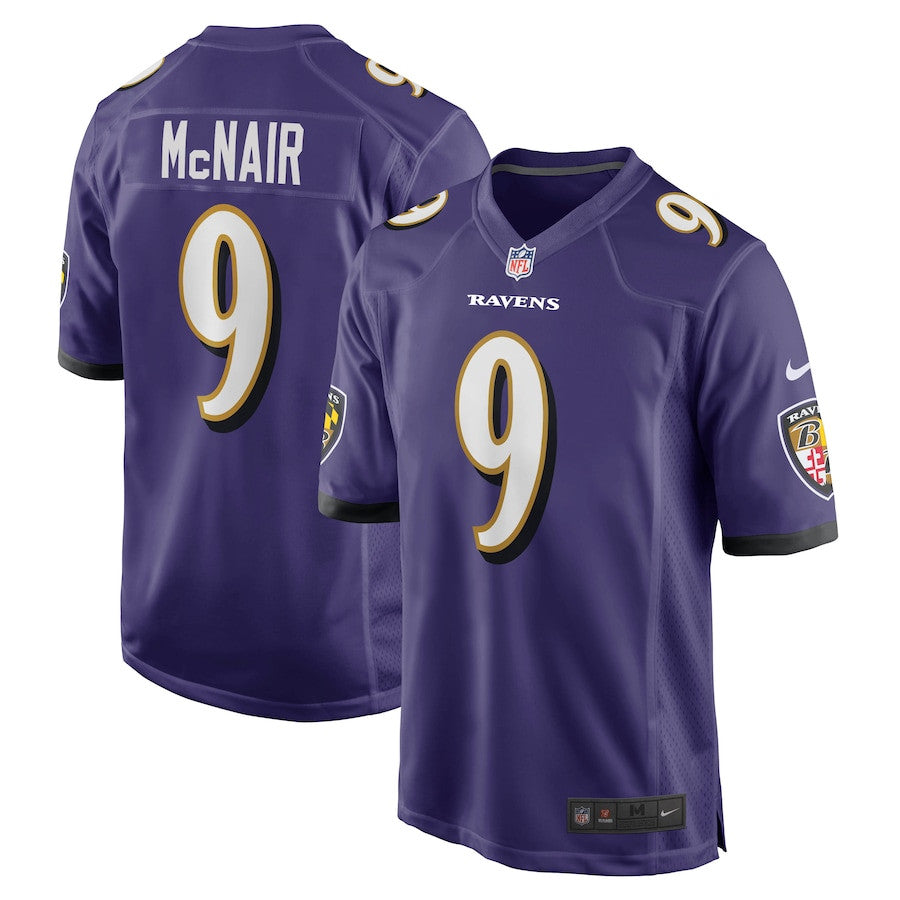 Steve McNair 9 Baltimore Ravens Game Retired Jersey – Purple JS6958