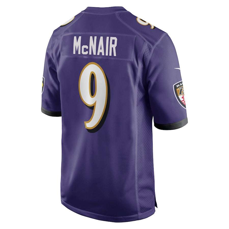 Steve McNair 9 Baltimore Ravens Game Retired Jersey – Purple JS6958