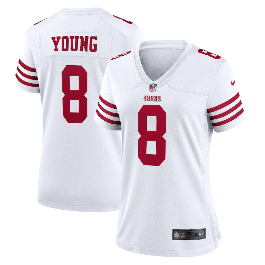 Steve Young 8 San Francisco 49ers Retired Game Jersey – White JS3032