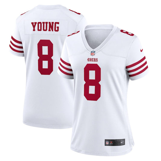 Steve Young 8 San Francisco 49ers Retired Game Jersey – White JS3032
