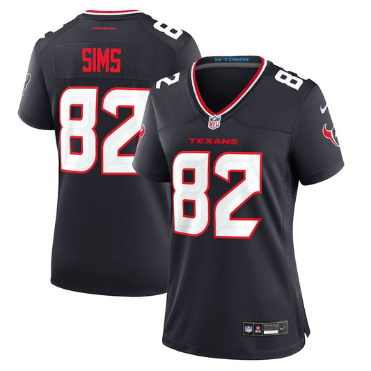 Steven Sims 82 Houston Texans Team Game Jersey – Navy JS5925