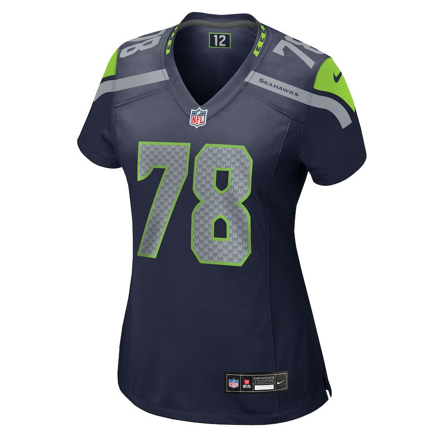 Stone Forsythe 78 Seattle Seahawks Team Game Jersey – College Navy JS5996