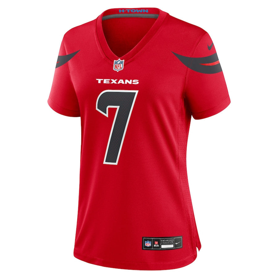Stroud 7 Houston Texans Alternate Game Jersey – Red JS2877