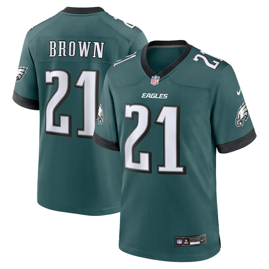 Sydney Brown 21 Philadelphia Eagles Team Game Jersey – Midnight Green JS9440