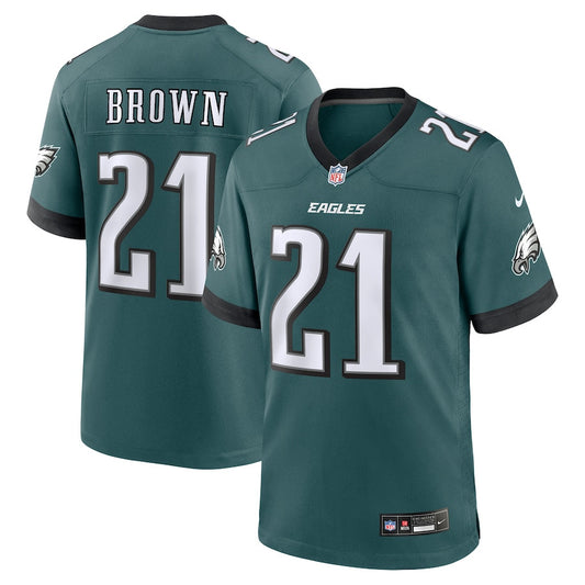 Sydney Brown 21 Philadelphia Eagles Team Game Jersey – Midnight Green JS9440