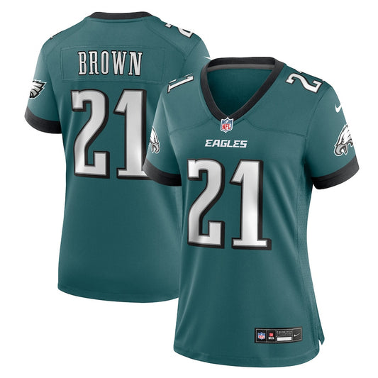 Sydney Brown 21 Philadelphia Eagles Team Game Jersey – Midnight Green JS1138