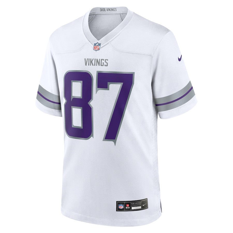 T.J. Hockenson 87 Minnesota Vikings Alternate Game Player Jersey – White JS1138
