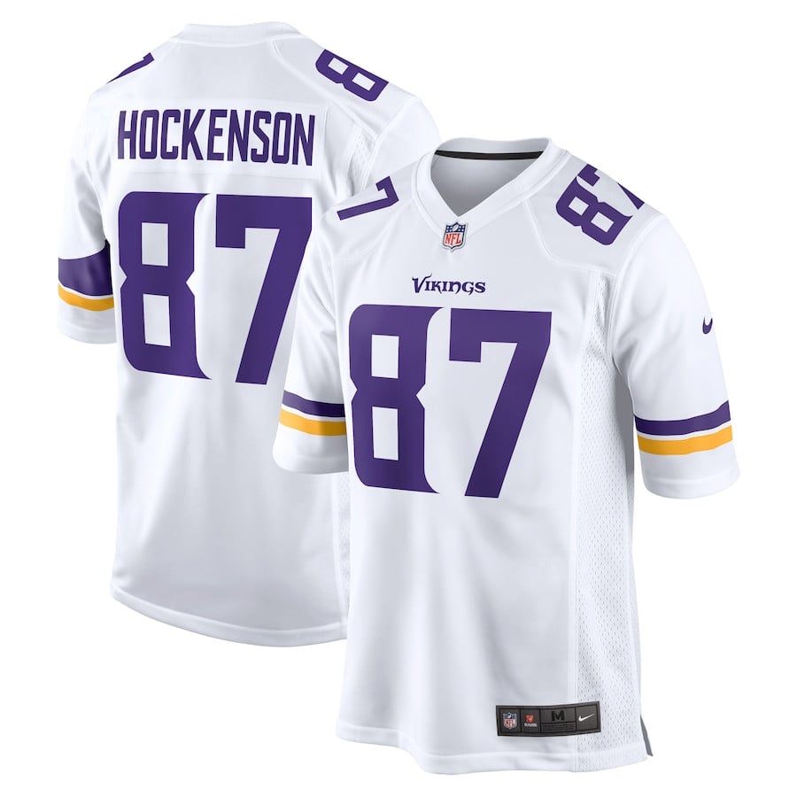 T.J. Hockenson 87 Minnesota Vikings Game Jersey – White JS2861