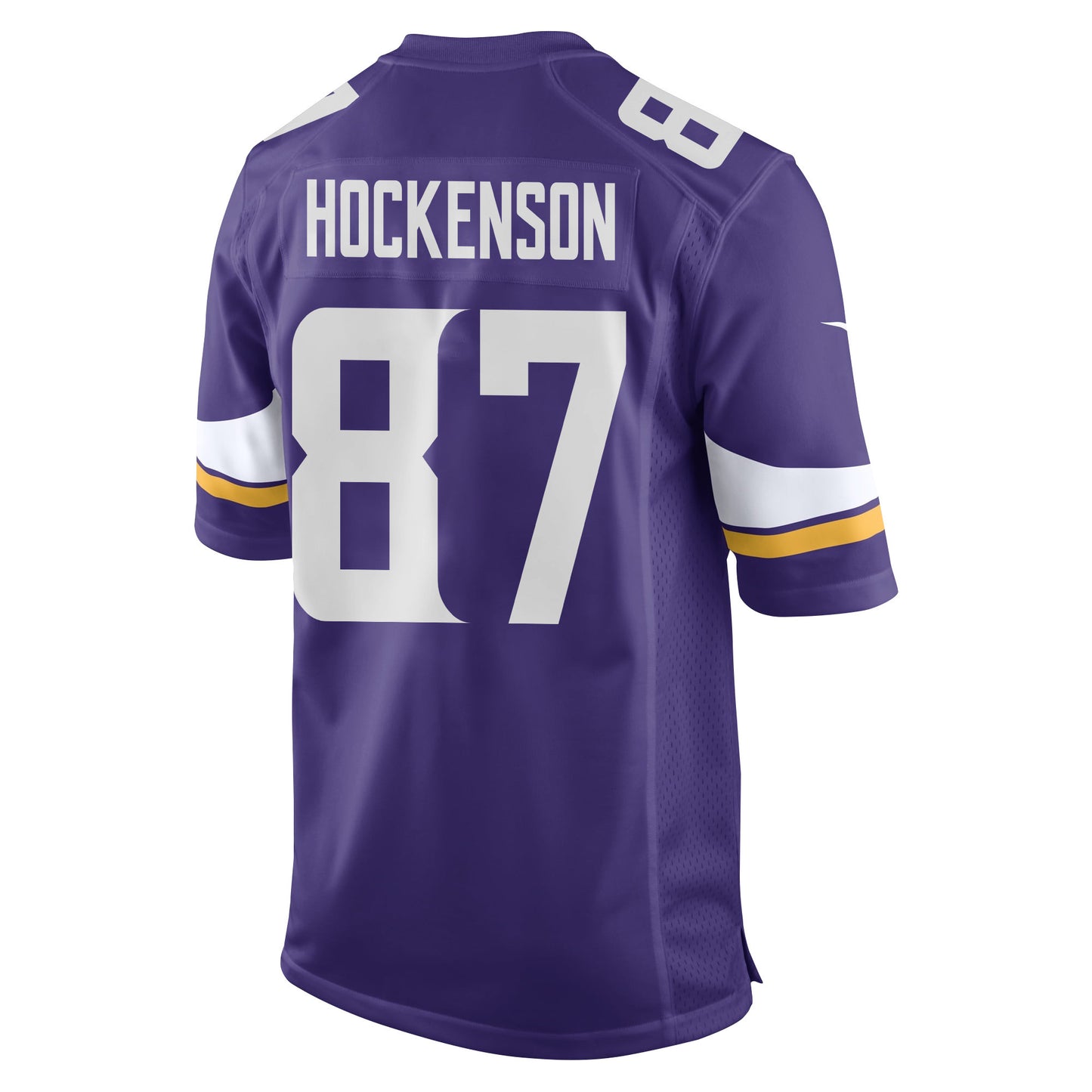 T.J. Hockenson 87 Minnesota Vikings Super Bowl LIX New Orleans Patch Game Jersey – Purple JS7814