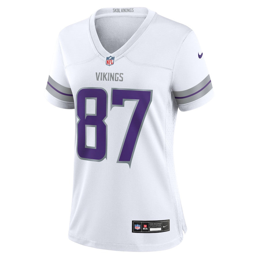 T.J. Hockenson 87 Minnesota Vikings Alternate Game Player Jersey – White JS5887