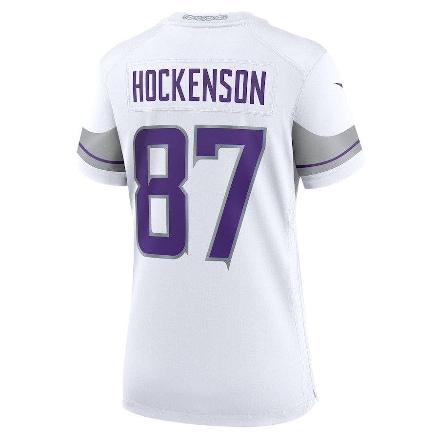 T.J. Hockenson 87 Minnesota Vikings Alternate Game Player Jersey – White JS5887