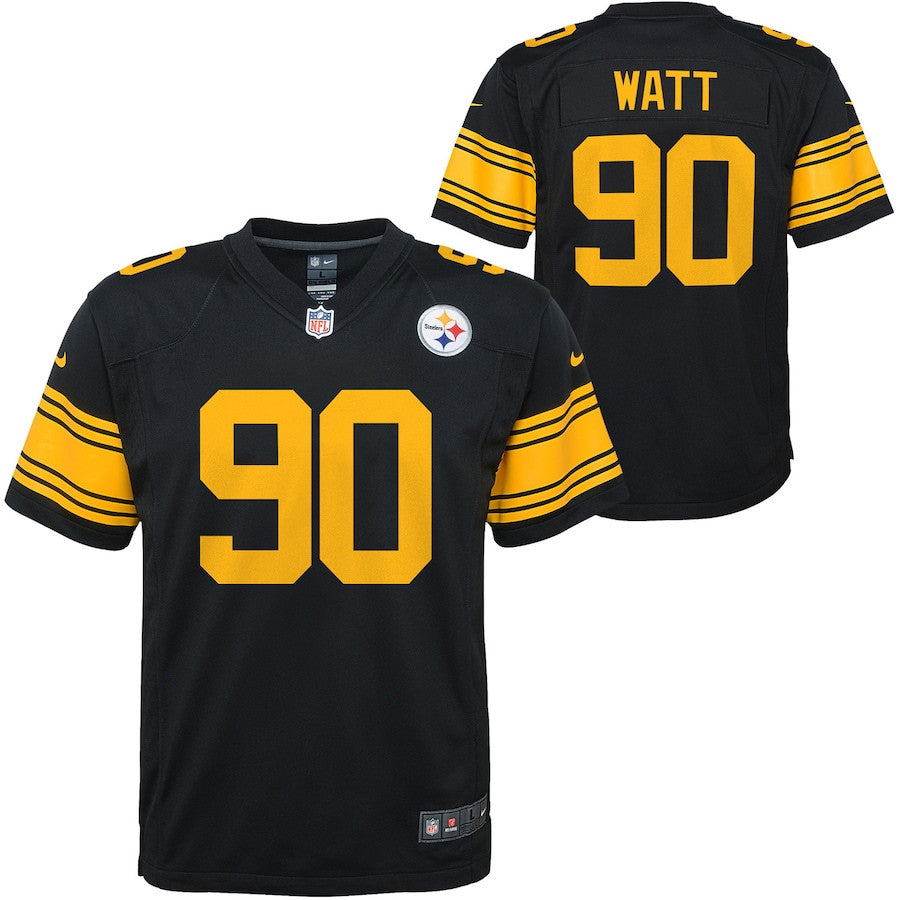 T.J. Watt 90 Pittsburgh Steelers Game Jersey – Black JS3905