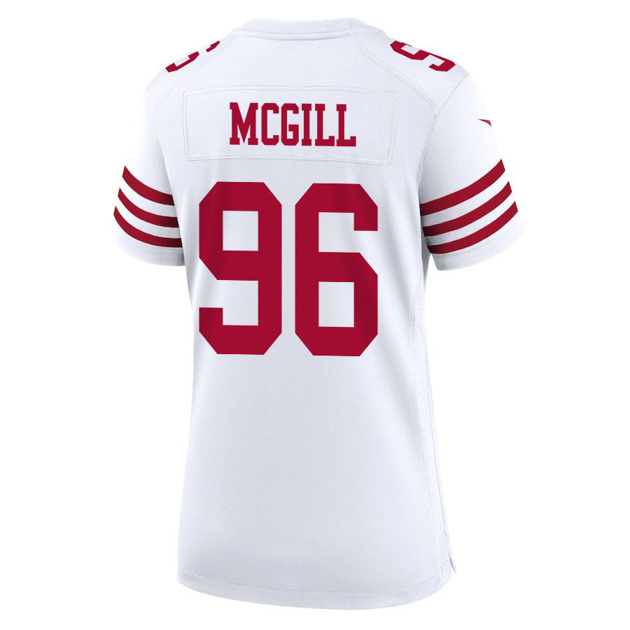 T.Y. McGill 96 San Francisco 49ers Super Bowl LVIII Patch Game Jersey – White JS4220