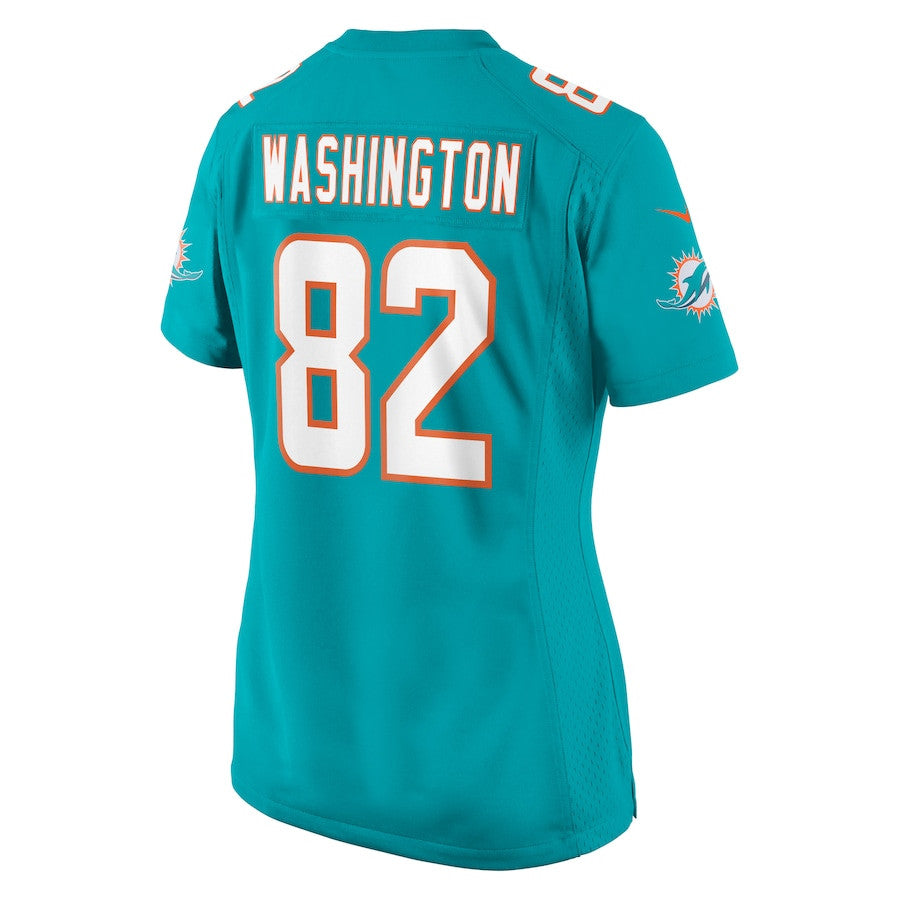 Tahj Washington 82 Miami Dolphins Game Jersey – Aqua JS8401