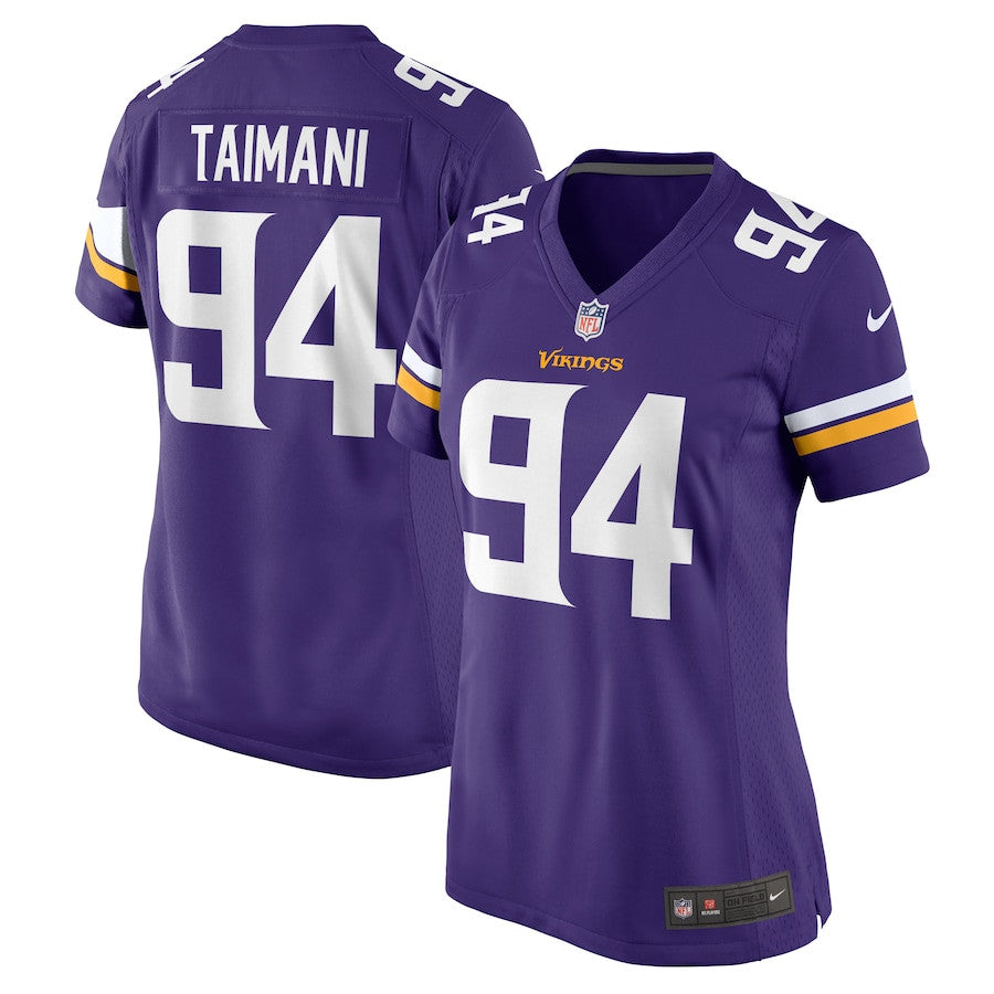 Taki Taimani 94 Minnesota Vikings Game Jersey – Purple JS6505