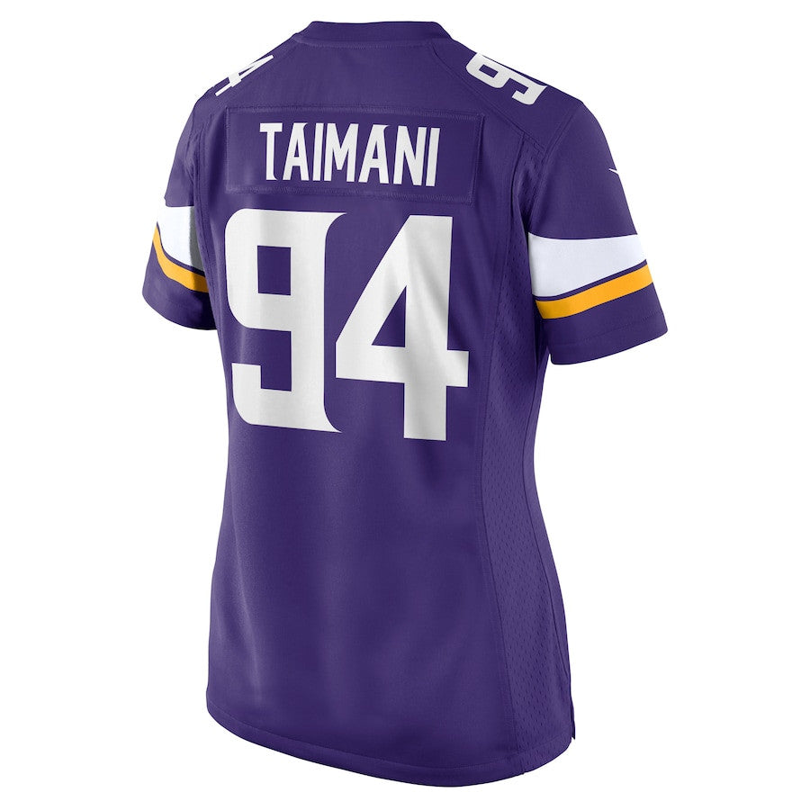 Taki Taimani 94 Minnesota Vikings Game Jersey – Purple JS6505