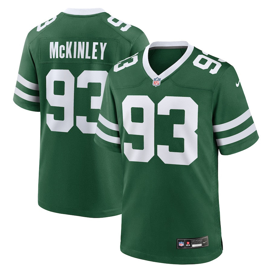 Takk McKinley 93 New York Jets Team Game Jersey – Legacy Green JS7779