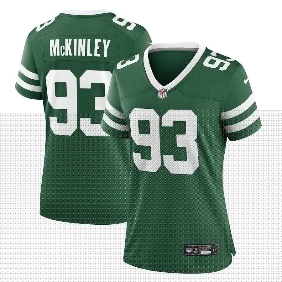 Takk McKinley 93 New York Jets Team Game Jersey – Legacy Green JS4068