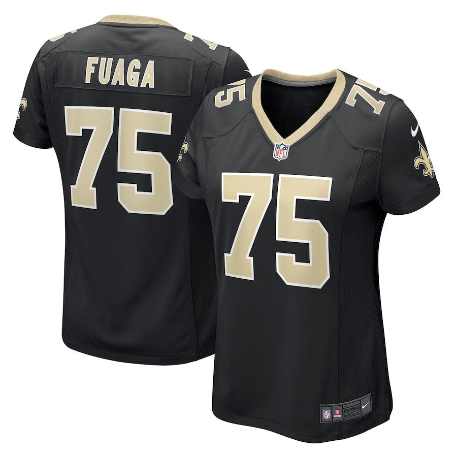 Taliese Fuaga 75 New Orleans Saints Game Jersey – Black JS2436