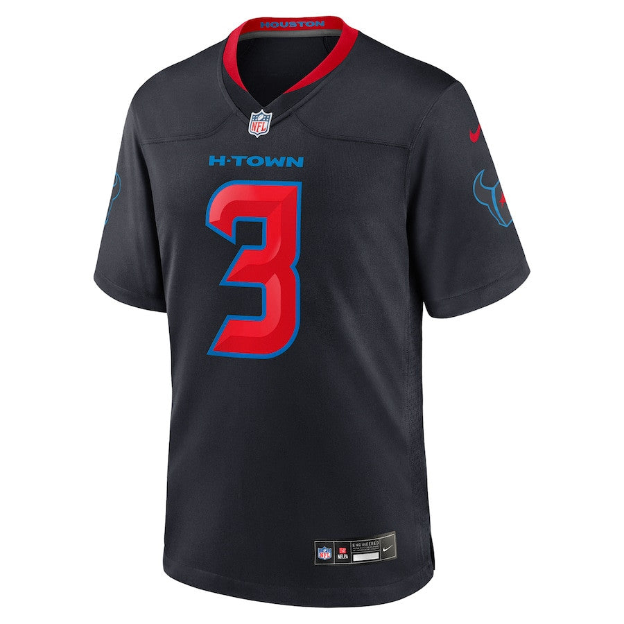 Tank Dell 3 Houston Texans 2nd Alternate Game Jersey – Navy JS6432